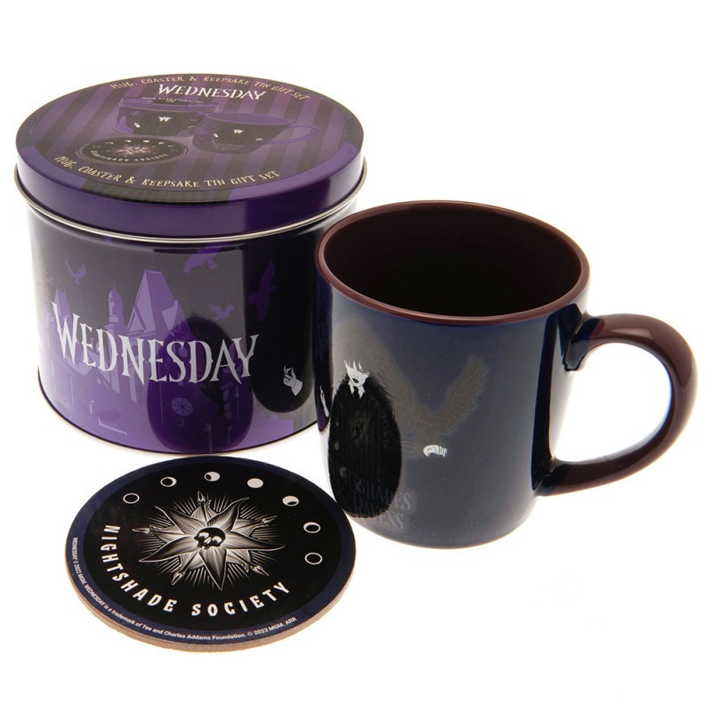 Coffret Cadeau Wednesday Mug et Ensemble de Sous-Verres · Smarty Paris